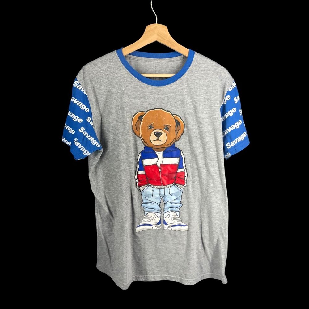 Savage Bear Graphic T-Shirt By Hustle Size L